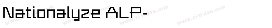 Nationalyze ALP字体转换